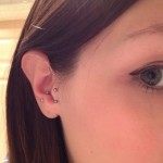 Vertical tragus piercing